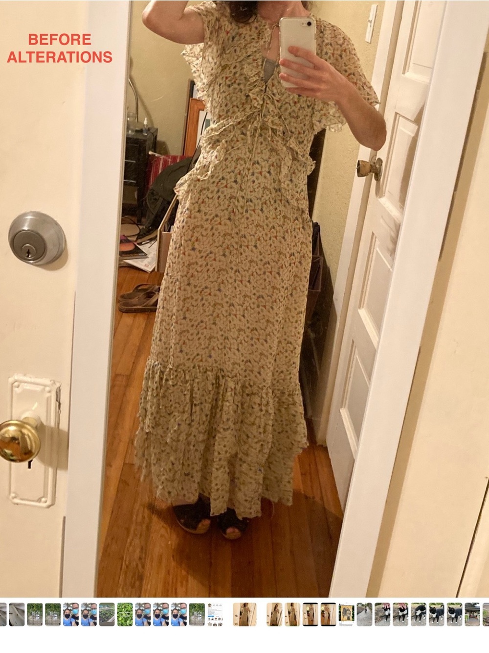 Doen Antoinette Dress - yellow Victorian floral - XS - ALTERATION - Picture 13 of 16